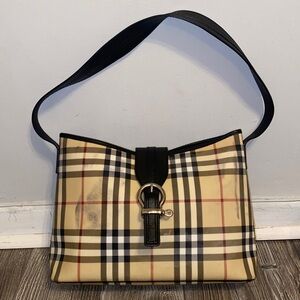Vintage Burberry Nova Check PVC / Leather Shoulder bag